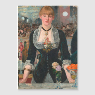 Carte Magnétique Homme maussade barman parisien Un bar aux Folies-B