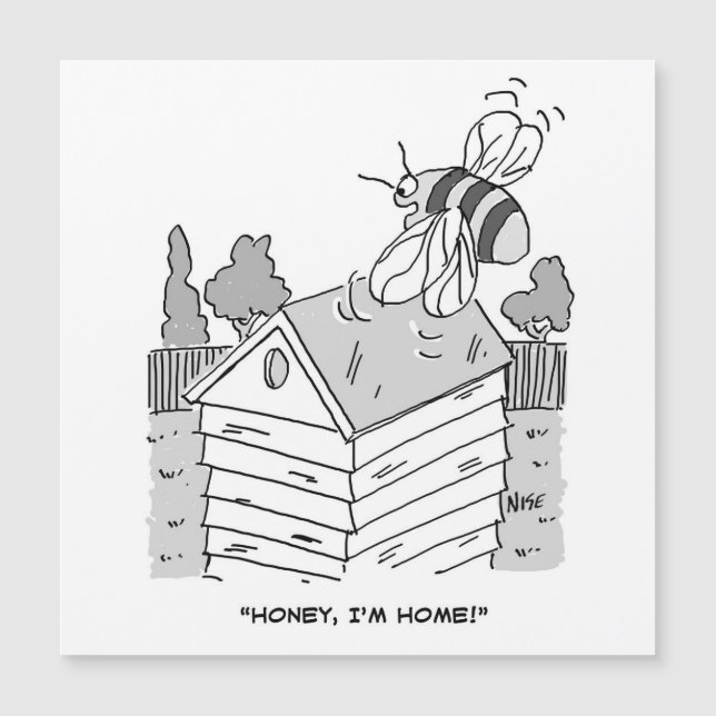 Carte Magnétique Honey Bee revient à sa ruche (Devant)