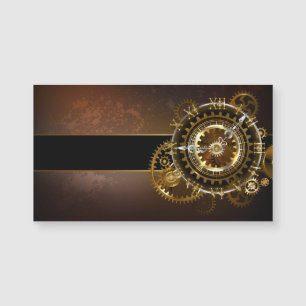 Carte Magnétique Horloge Steampunk avec des engrenages anciens