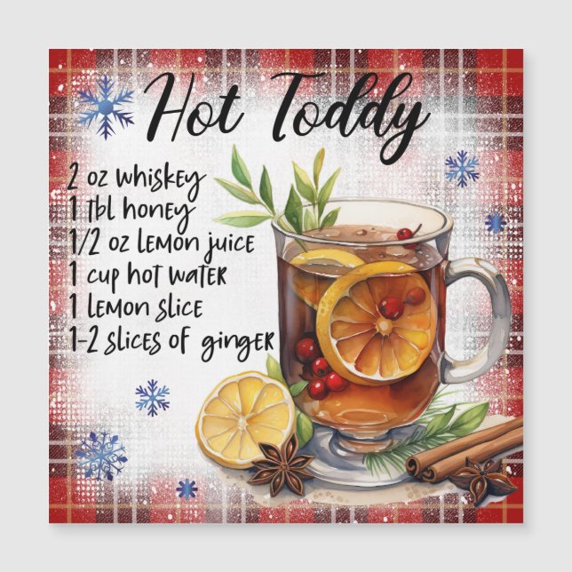 Carte magnétique Hot Toddy Recette (Devant)
