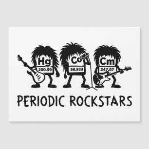 Carte Magnétique Humour de chimie des rockstars périodiques