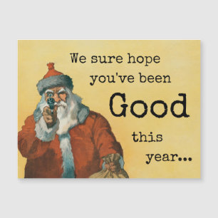 Carte Magnétique Humour sombre Père Noël de Noël avec un pistolet