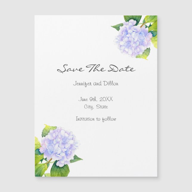 Carte Magnétique Hydrangée (Devant)