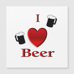 Carte Magnétique I Heart Beer Design
