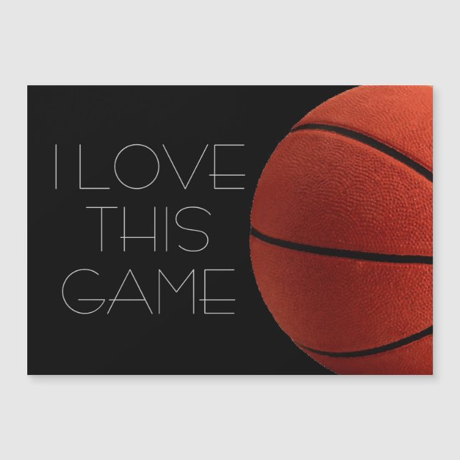 Carte Magnétique I Love Basketball Close Up (Devant)