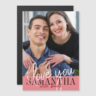 Carte Magnétique I Love You Valentine's Day Photo