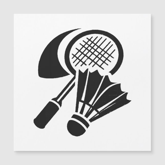 Carte Magnétique Idées cadeaux de Badminton (Devant)