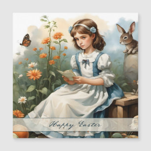 Carte Magnétique Idylle de Pâques nostalgique