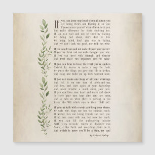 Carte Magnétique IF, Poème inspiré de Rudyard Kipling