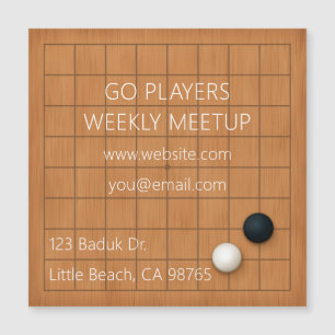 Carte Magnétique Igo Baduk Weiqi Group 9x9 Goban Magnetic Card