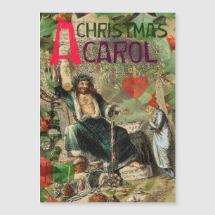 Carte Magnétique Illustration de l'esprit de Noël présent Scrooge