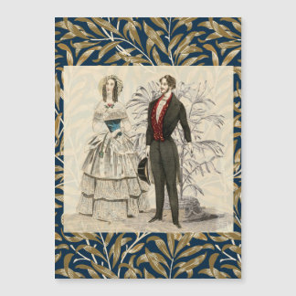 Carte Magnétique Illustration de mariage victorien vintage 1844