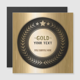 Carte Magnétique IMPRESSION PERSONNALISÉE DO-IT-YOURSELF MEDAL Gold