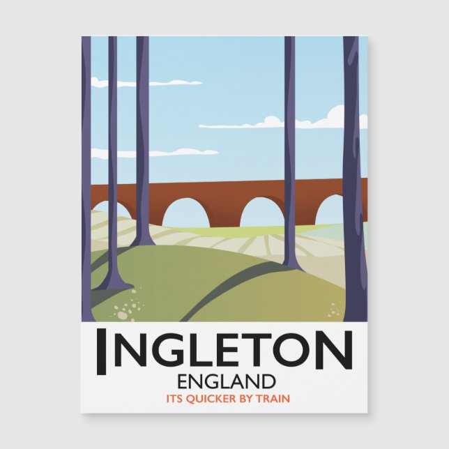 Carte Magnétique Ingleton Angleterre (Devant)