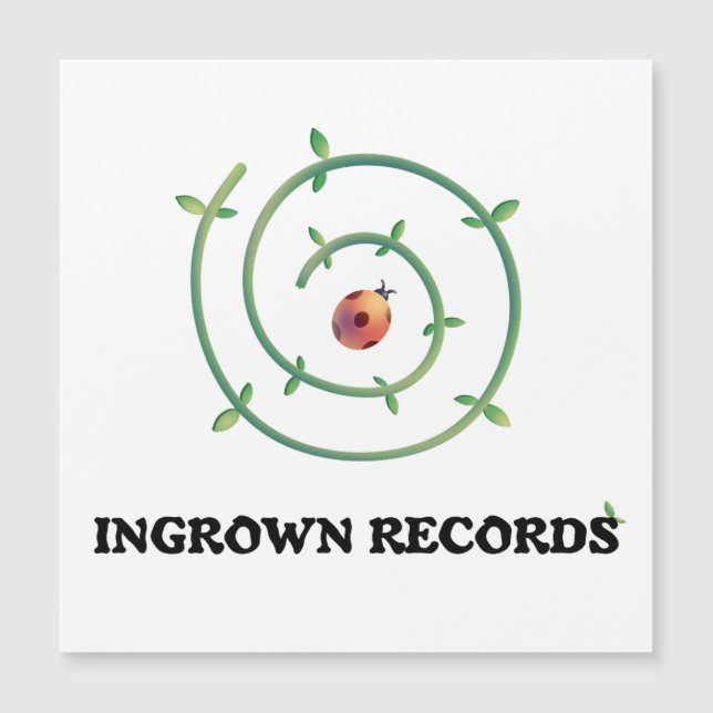Carte Magnétique Ingrown Records Ladybug Spiral Large Magnetic Card (Devant)