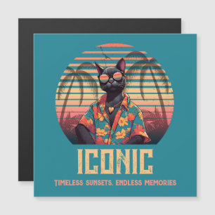 Carte magnétique intemporelle Tropical Chat Attitu
