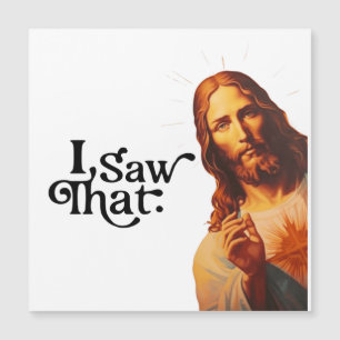 Carte Magnétique J'Ai Vu Ça, Jésus Art, J'Ai Vu Que Jésus