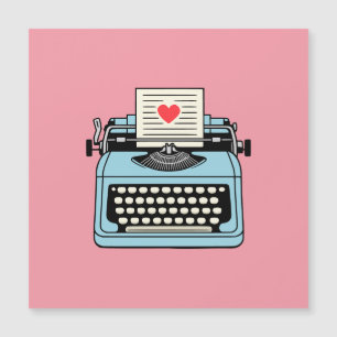 Carte Magnétique J'aime ma machine à écrire