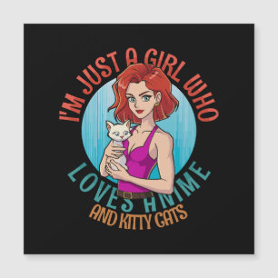 Carte Magnétique Je suis juste une fille qui aime les chats