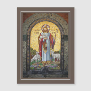 Carte Magnétique "JE SUIS LE BON BERGER" Jean 10:11 Art Mosaïque