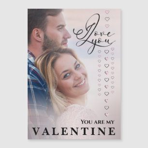 Carte Magnétique Je t'aime Photo de la Saint-Valentin