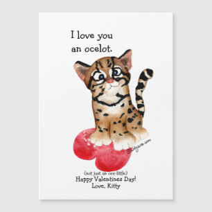 Carte Magnétique Je t'aime un ocelot