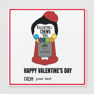 Carte Magnétique Je te mâche Saint Valentin, Garçon Valentine