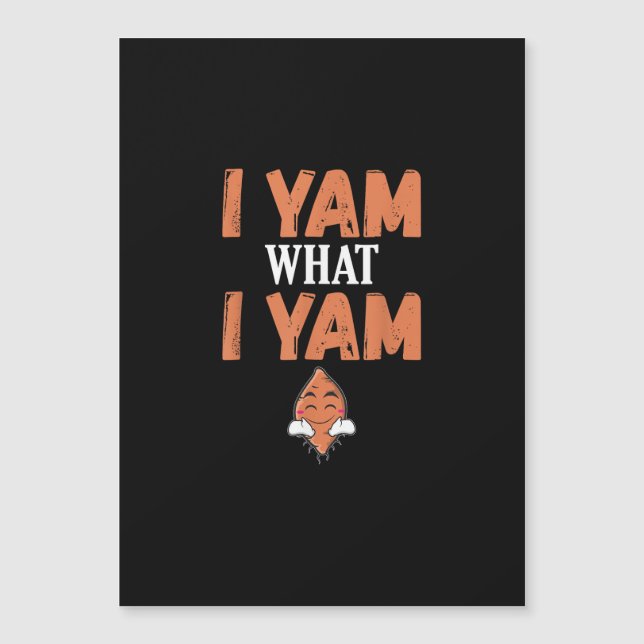 Carte Magnétique Je Yam Ce Que Je Yam Thanksgiving Turquie Day Drôl (Devant)