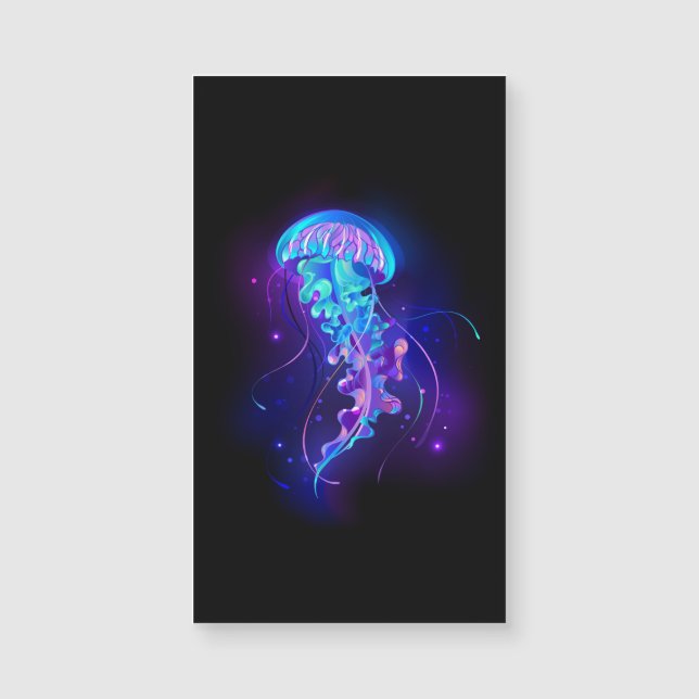 Carte Magnétique Jellyfish éclatante couleur (Devant)