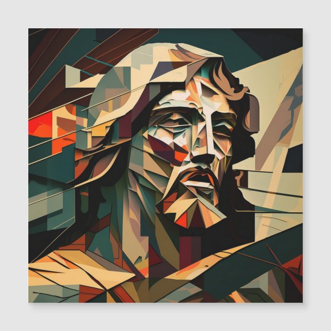 Carte Magnétique Jésus Christ cubisme (Devant)