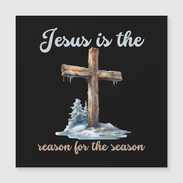 Carte Magnétique Jésus est la raison de la saison Noël Jésus (Devant)