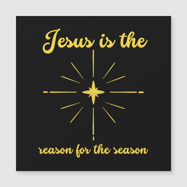 Carte Magnétique Jésus est la raison de la saison Noël Jésus (Devant)