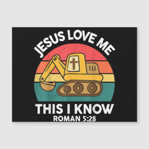 Carte Magnétique Jésus M'Aime Ceci Je Connais Excavateur Christian