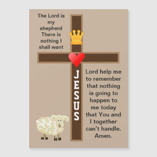 Carte Magnétique Jésus mon berger m'aime