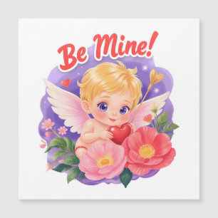 Carte Magnétique Joli Cupidon de la Saint-Valentin avec "Sois à moi