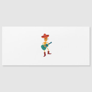 Carte Magnétique Joueur de guitare squelette festif