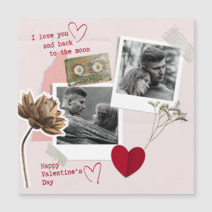 Carte Magnétique Jour des Valentines Modernes Photo Couple personna