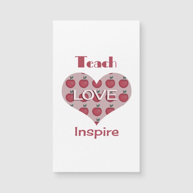 Carte Magnétique Journée d'appréciation des enseignants (Devant)