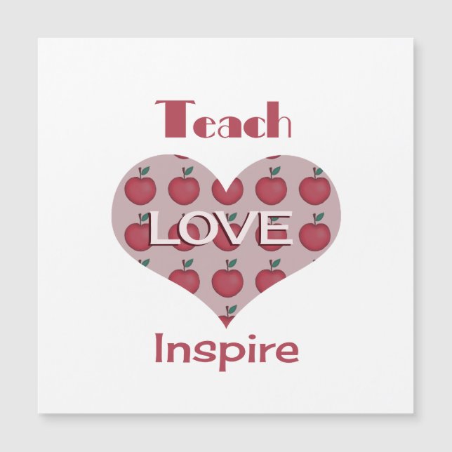 Carte Magnétique Journée d'appréciation des enseignants (Devant)