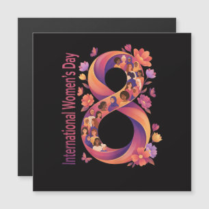 Carte Magnétique Journée internationale des femmes 8 mars