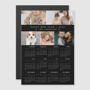 Carte Magnétique Joyeuse Nouvelle Année 2026 Calendrier Photo Colla