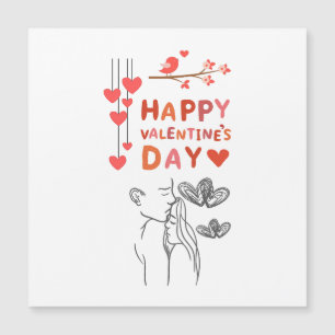Carte Magnétique Joyeuse Saint-Valentin – Couple romantique