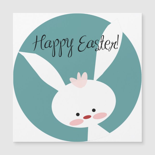 Carte Magnétique Joyeuses Pâques          (Devant)