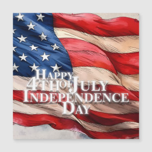 Carte Magnétique Joyeux 4 juillet - Fête de l'Indépendance