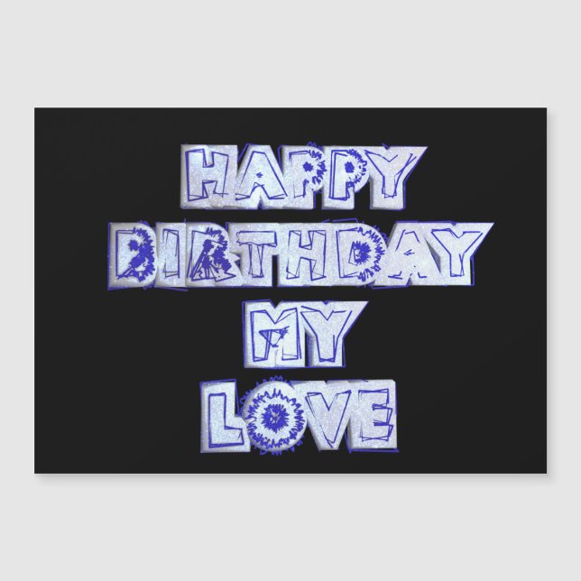 Carte Magnétique Joyeux anniversaire Mon amour (Devant)