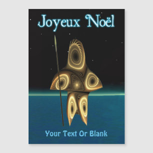 Carte Magnétique Joyeux Noёl - Chasseur Inuit Fractal