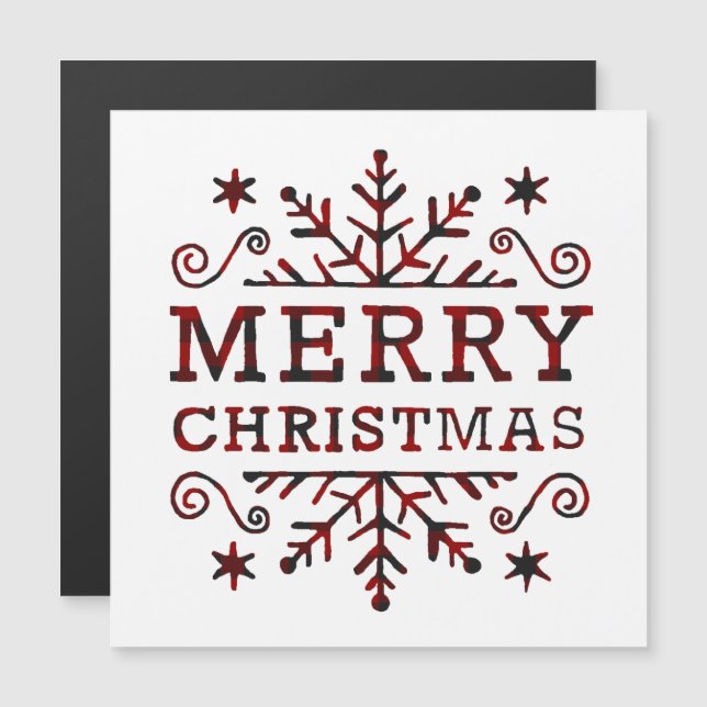 Carte Magnétique Joyeux Noël (Devant / Derrière)