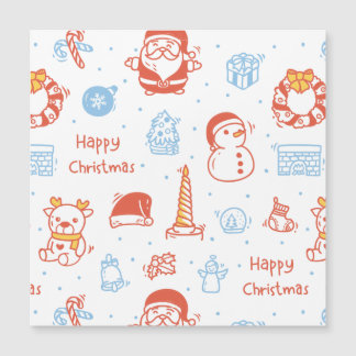 Carte Magnétique Joyeux Noël & Bonnes Fêtes Hiver Personnalisé