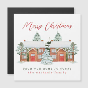 Carte Magnétique Joyeux Noël de chez nous à votre magnétique