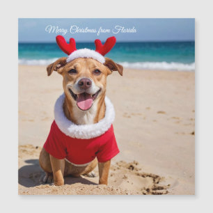 Carte Magnétique Joyeux Noël de la plage de Floride